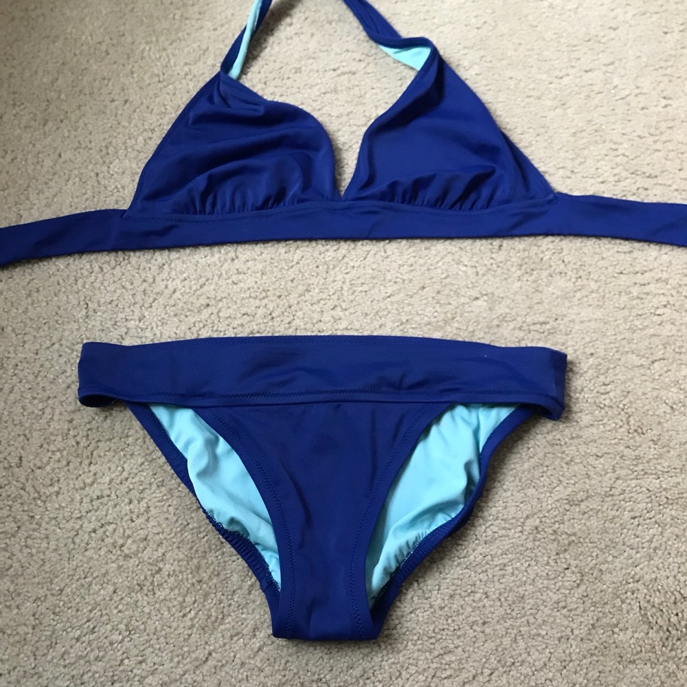 J. Crew Bright Blue Bikini